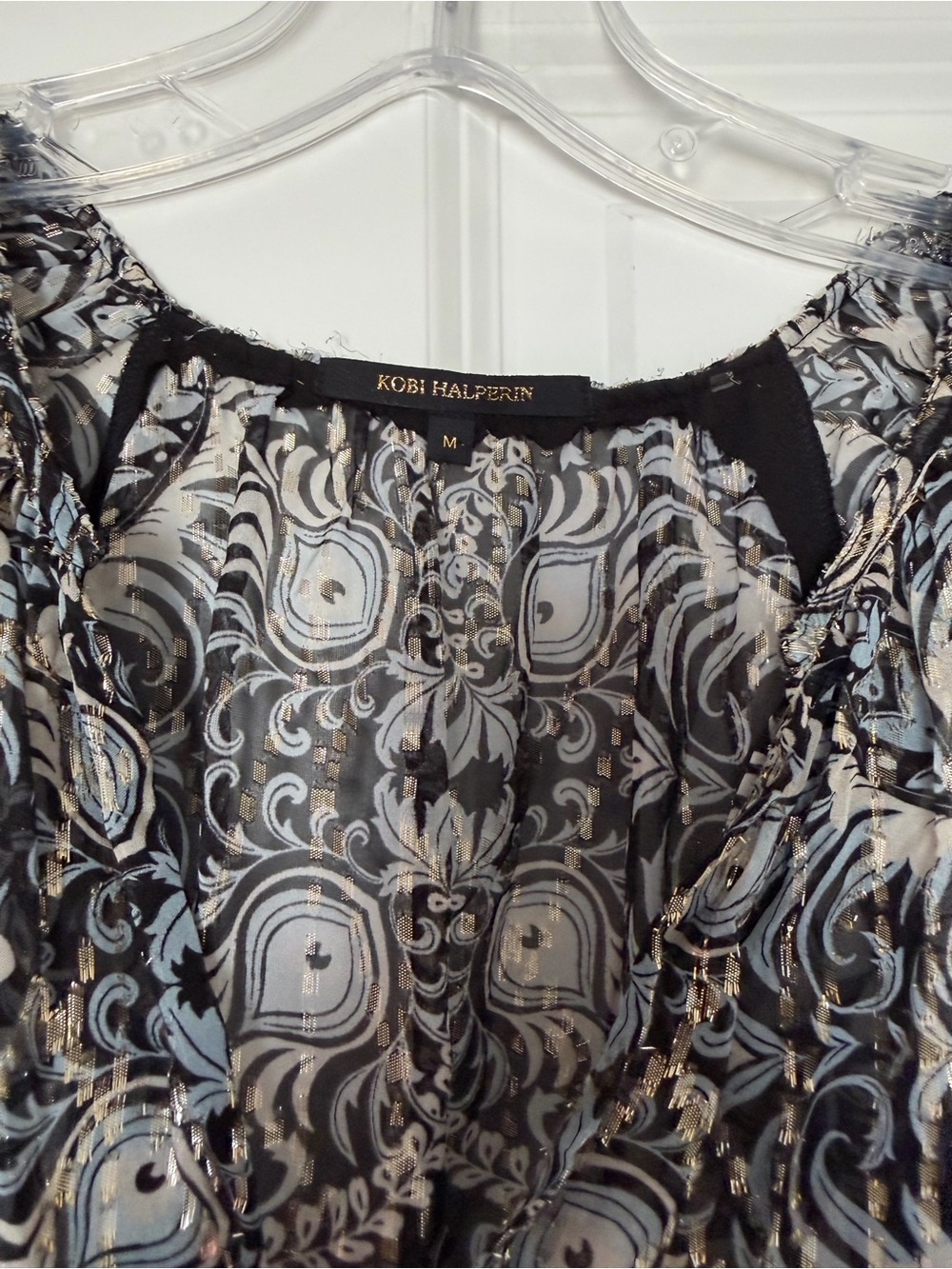 Kobi Halperin Metallic Boho Mini Dress – Size Medium - Picture 5 of 7